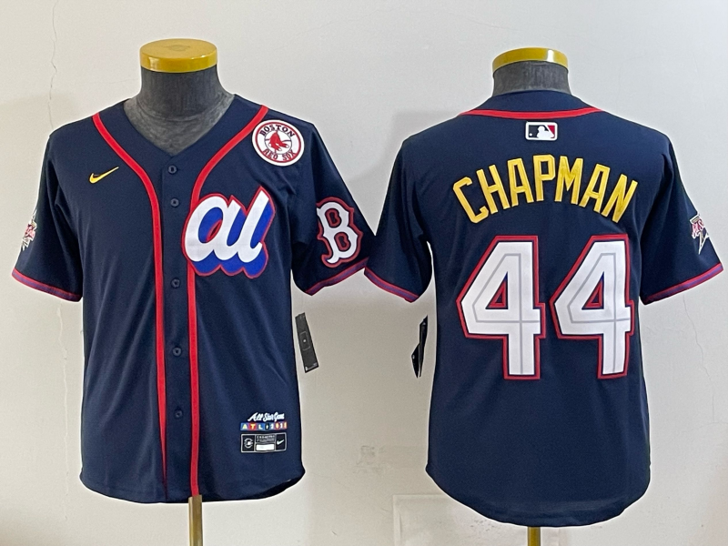 Youth Boston Red Sox #44 Chapman Drak Blue All star 2025 Nike MLB Jersey 001->women mlb jersey->Women Jersey